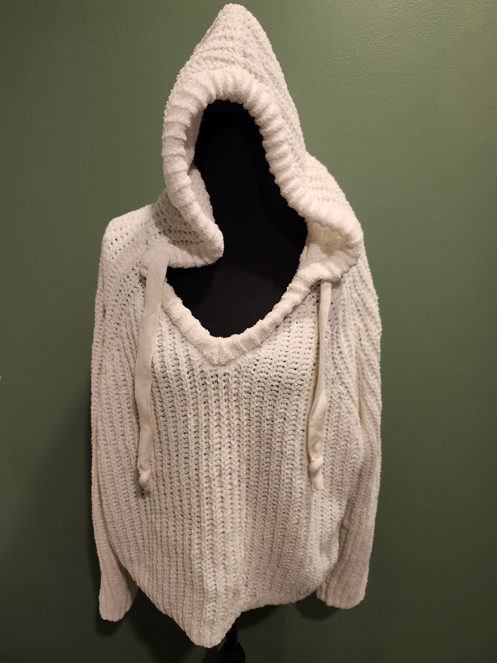 Love Tree Cream Chunky Knit Hooded Sweater